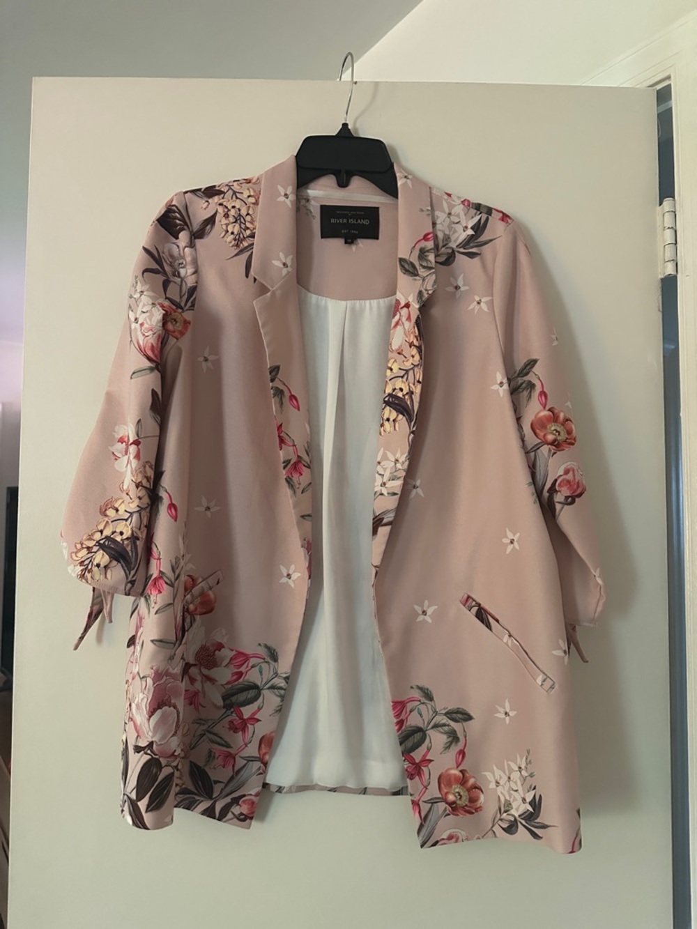 River Island Pink Floral Blazer